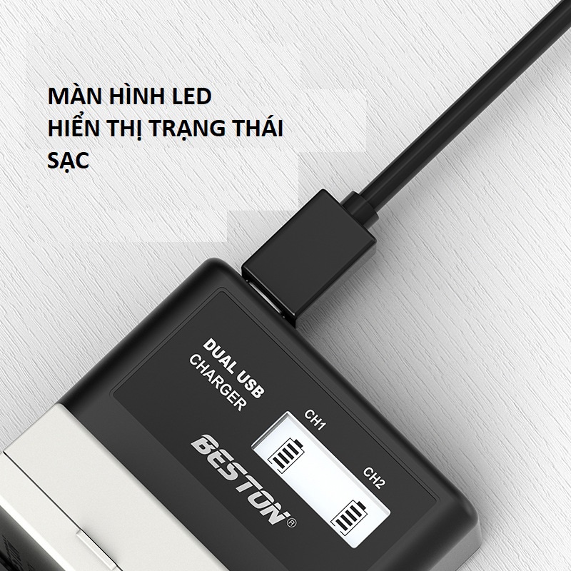 Hình ảnh Bộ Pin LP-E8 1800mAh + Sạc Beston Dùng Cho Máy Ảnh Canon EOS 550D 600D 650D 700D Kiss X4 X5 X6i - Hàng nhập khẩu