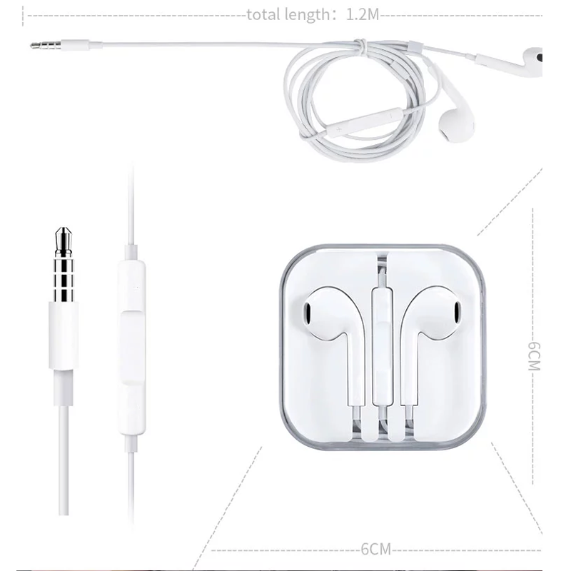 Tai Nghe Nhét Tai 3.5mm Dành Cho IOS Android Tai Nghe Âm Thanh Nổi Có Micrô, Tai Nghe Hifi Máy Tính Di Động Phổ Thông - Hàng Chính Hãng