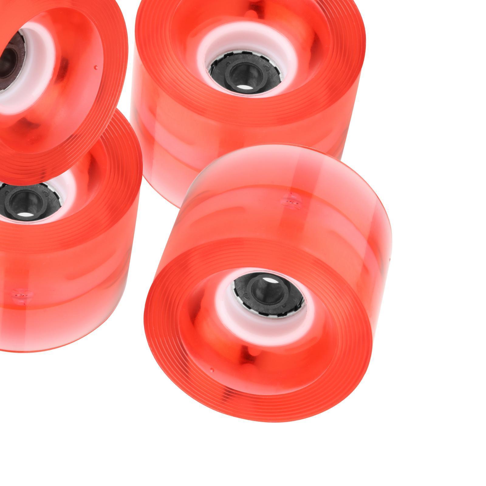 4Pack Light up Skateboard Wheels Longboard Repair Maintenance Wheel Red
