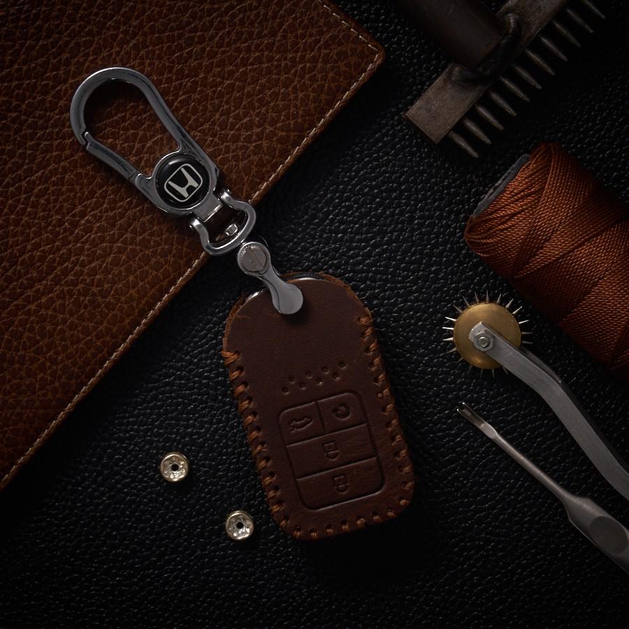 Bao Da Chìa Khóa Ô Tô Honda Civic 2018/2019 / City 2021 4 nút dạng hộp Da Bò