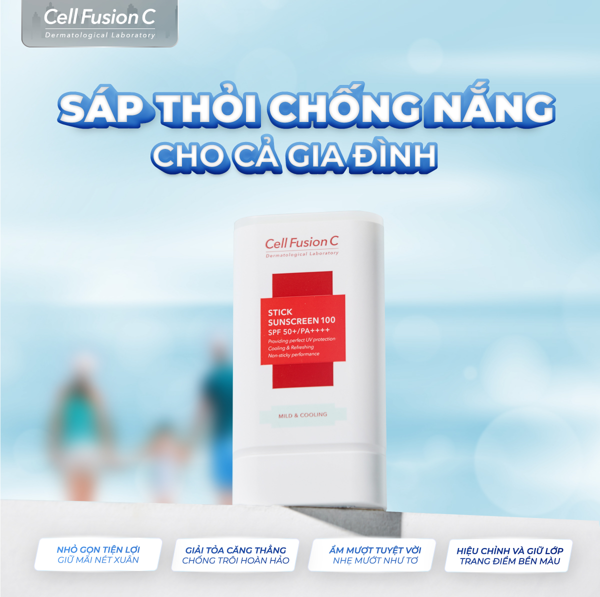 Sáp Chống Nắng Dạng Thỏi Cho Mọi Loại Da Cell Fusion C Stick Sunscreen 100 SPF 50+/PA++++ (19g)