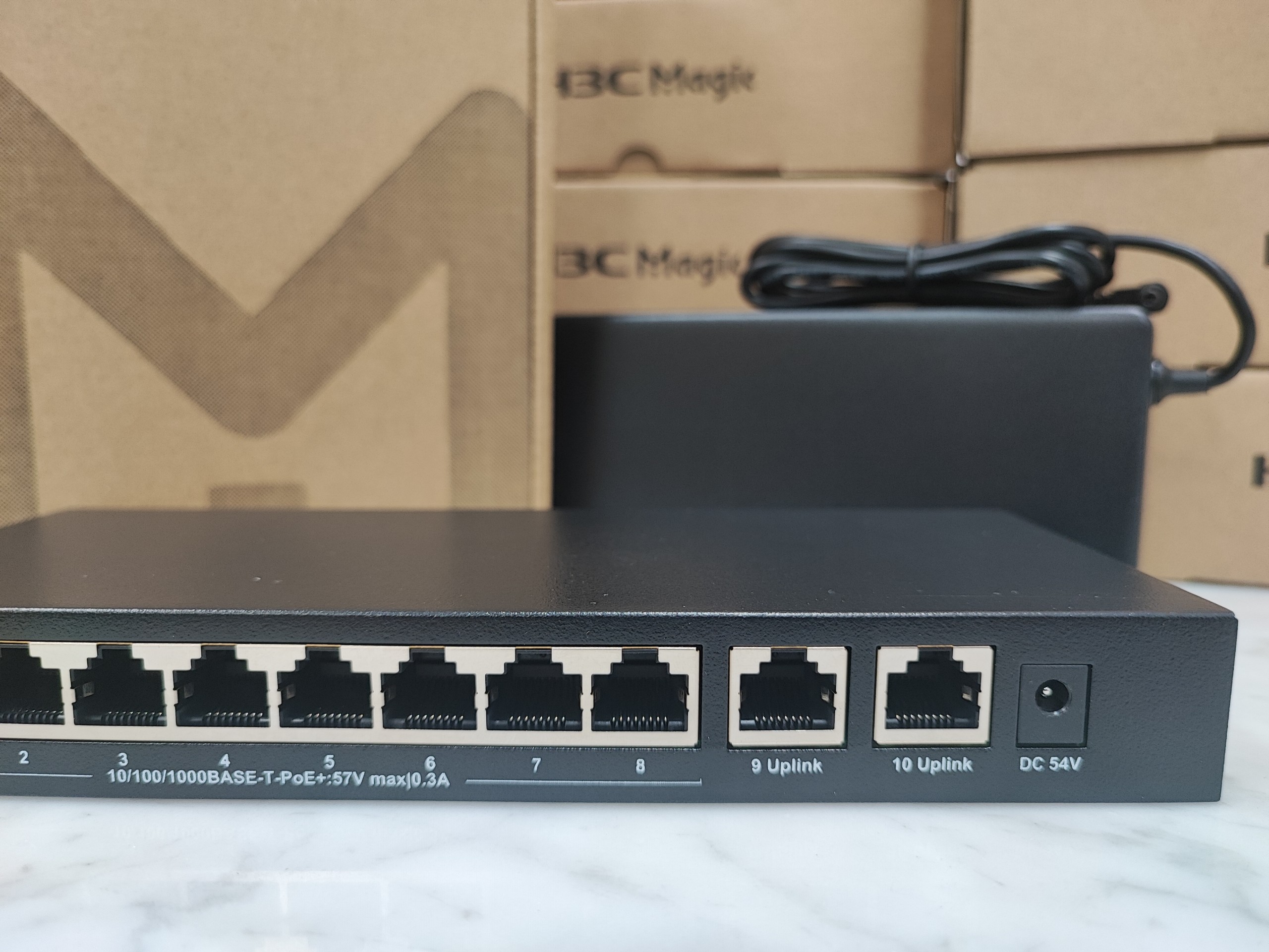 Bộ Chia Mạng Switch Để Bàn H3C BS210T-HP Hàng Chính Hãng 8 Cổng PoE/PoE+, 2 Cổng Uplink Gigabit