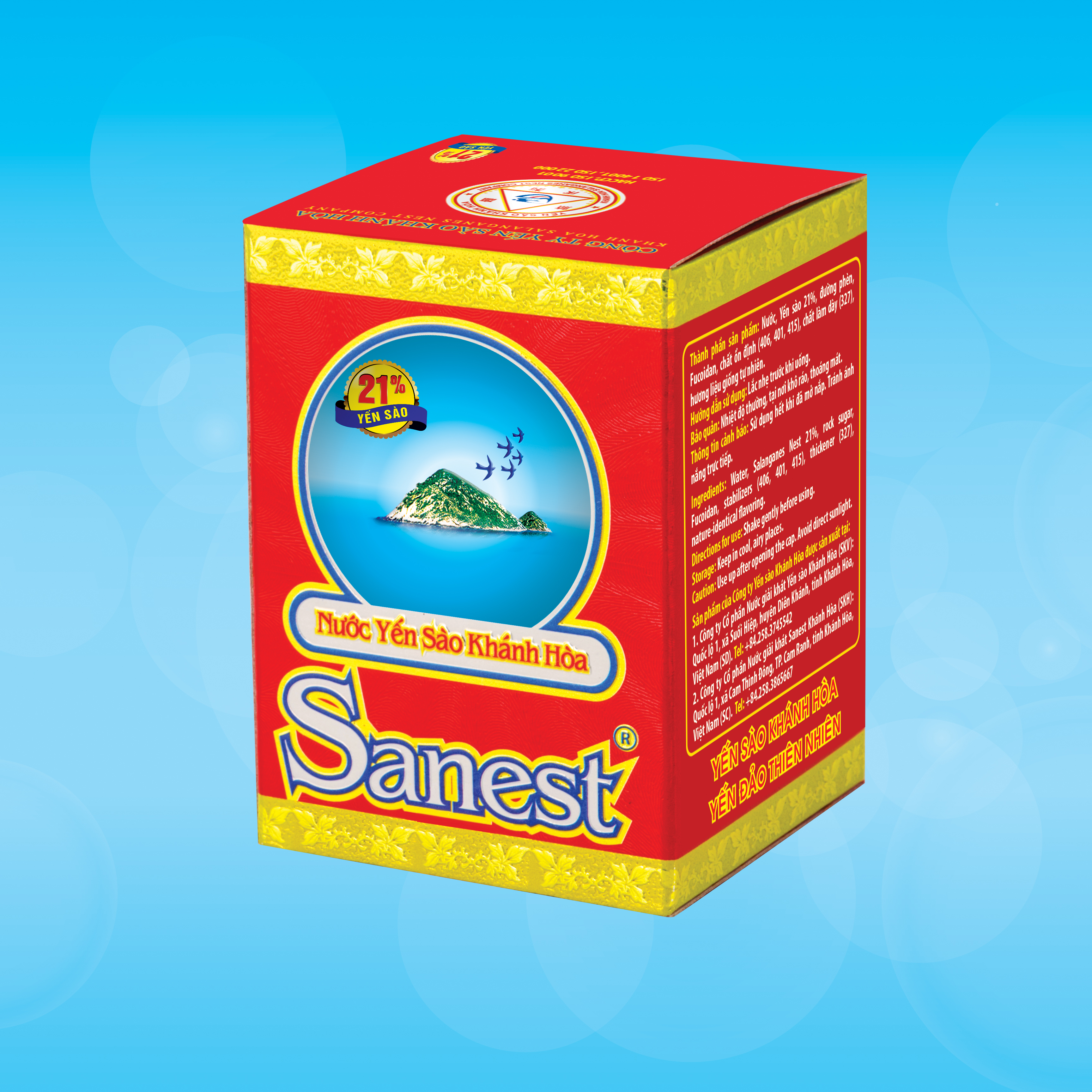 Nước Yến sào Khánh Hòa Sanest hộp 1 lọ 70ml - S002H1