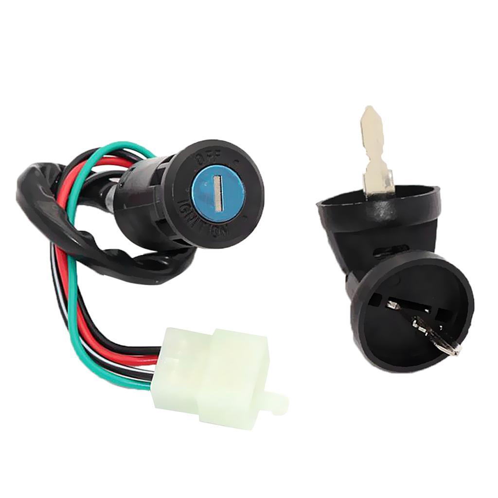 4 Wire Ignition Key Barrel Switch for ATV Quad   Bike 50-125cc