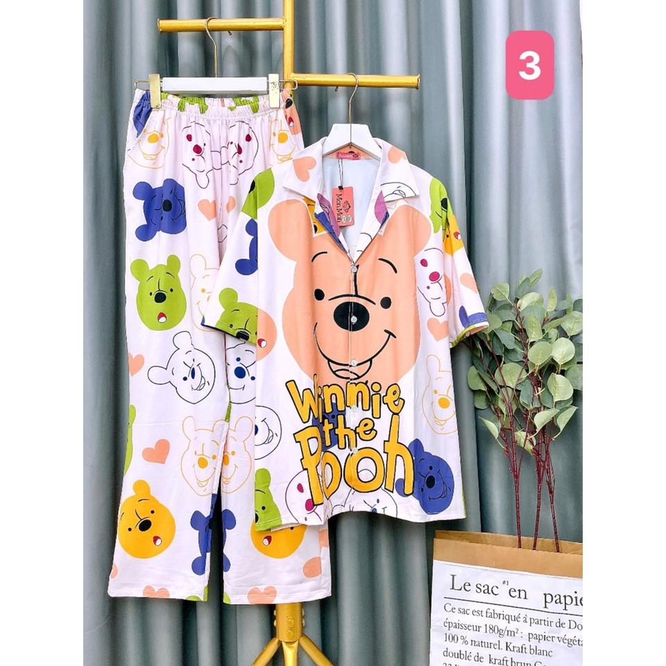 BIGSIZE ĐỒ BỘ THUN LẠNH 3D MON TN CỔ XXL 70-80KG