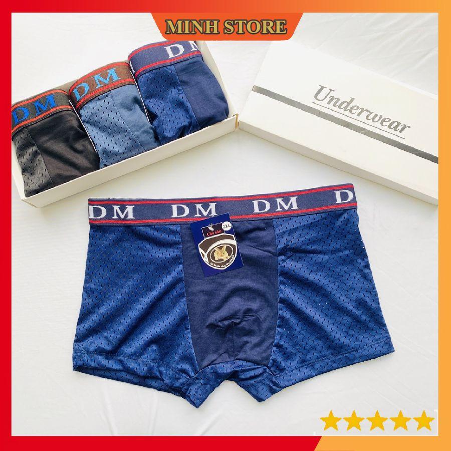 Quần sịp đùi nam thông hơi cao cấp cạp DM, Quần lót nam boxer đùi thông hơi co dãn 4 chiều - MS66