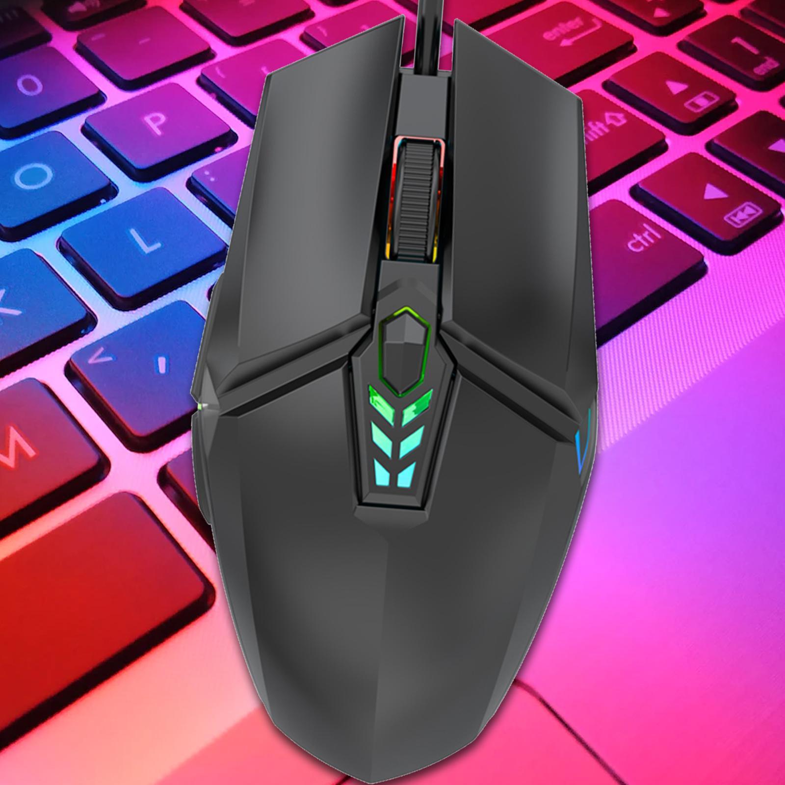 USB Wired Mouse Silent Game Precise Positioning Ergonomic for Desktop Office