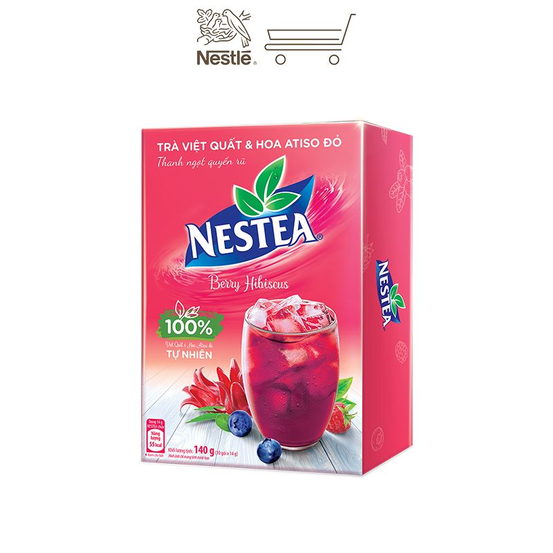 Trà việt quất và hoa atiso đỏ Nestea (10 gói x 14g)