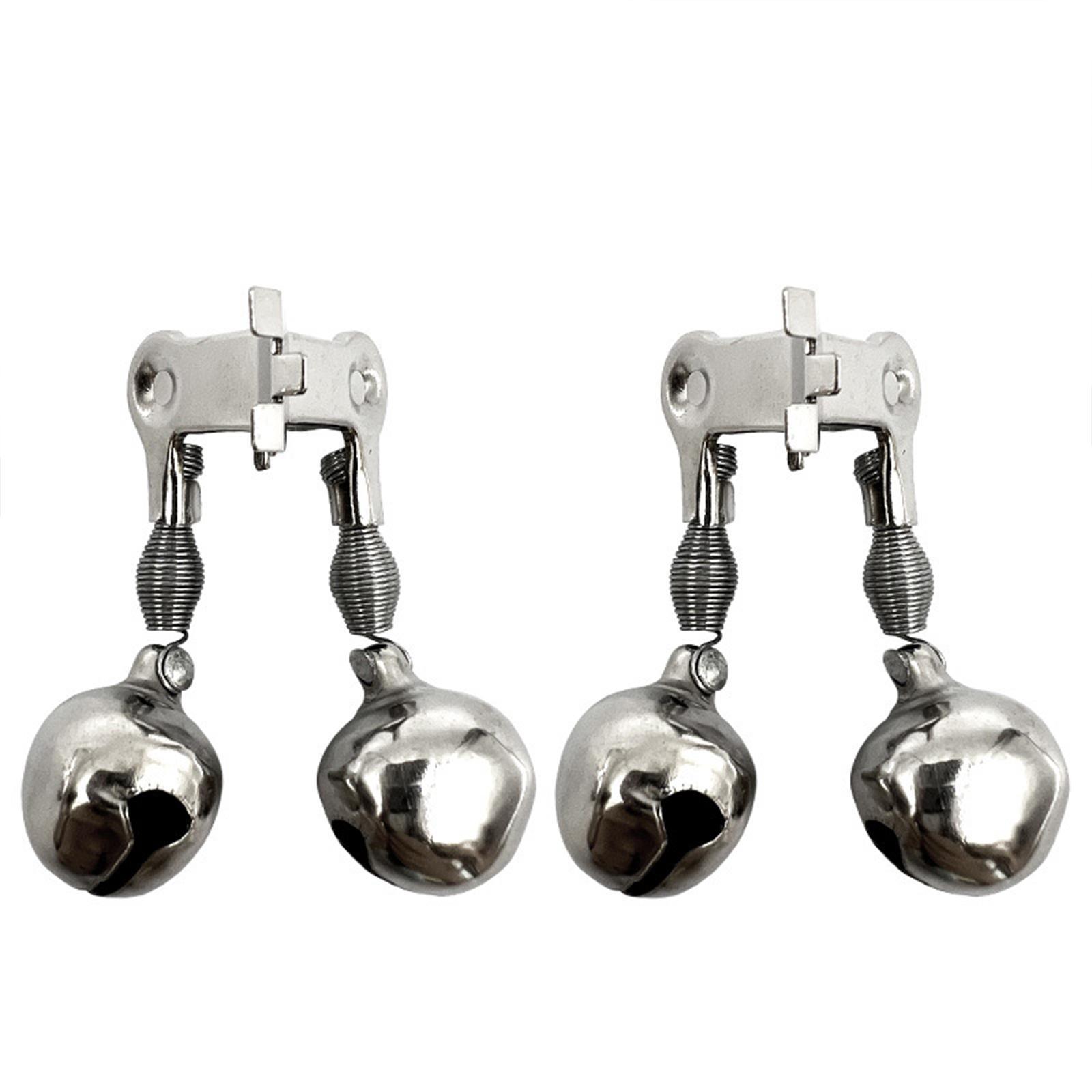 30x Fishing Rod Bell Dual Bells Iron Tackle Practical Indicator Loud Sound Fishing Rod Alarm Clip with Light Clip for Fishing Supplies