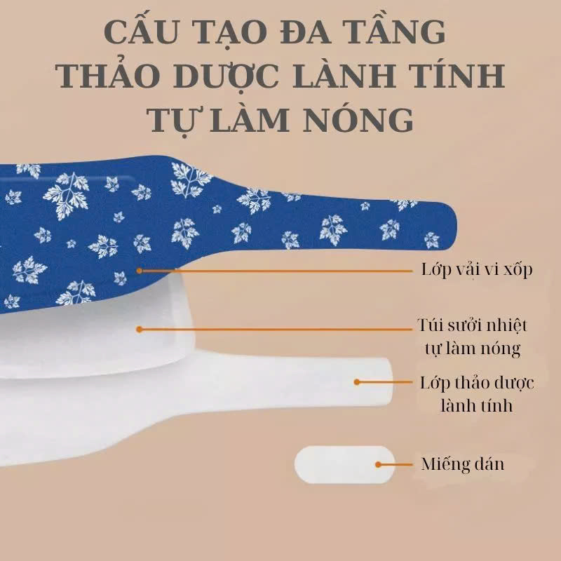 COMBO 2 Đai Dán Nóng Chườm Cổ Vai Gáy Hamart Xông Hơi Nhiệt Giảm Đau Thư Giãn Cổ Vai Gáy Hiệu Quả