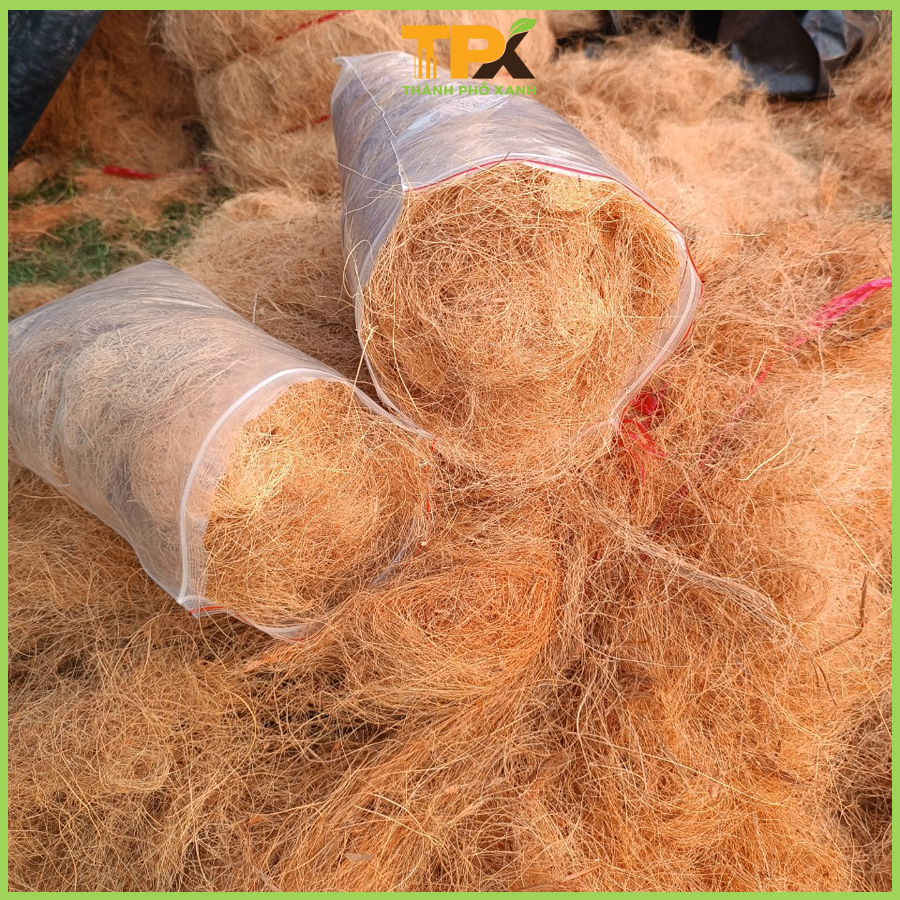 1kg chỉ sơ dừa che phủ chậu cây ,rau ,hoa...trồng lan