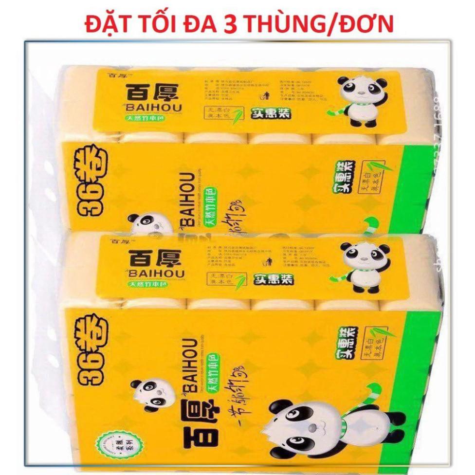 36 CUỘN GIẤY GẤU TRÚC/ GIẤY VỆ SINH/ GIẤY CUỘN BAIHOU |