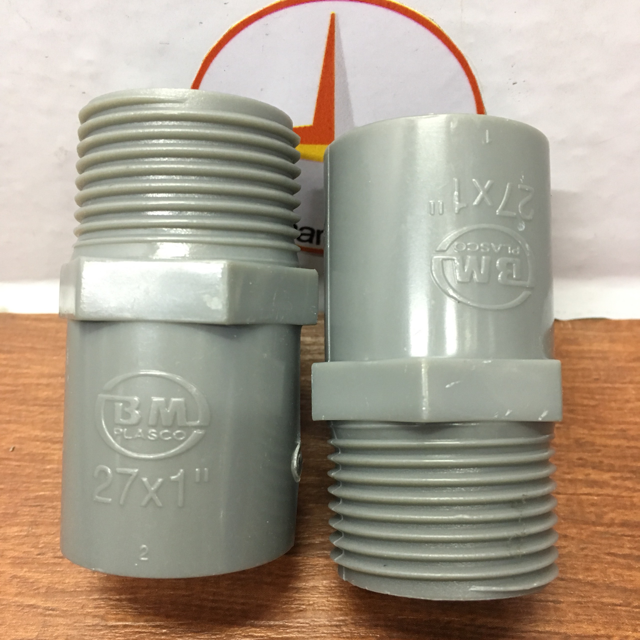 Nối PVC ren ngoài 34 ống 27 nhựa Bình Minh