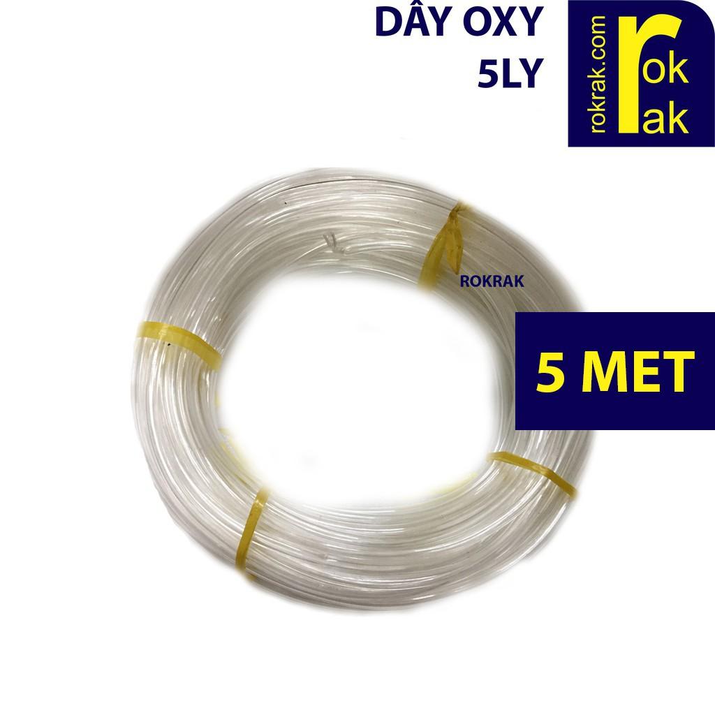 Dây oxy 5ly dài 5m dùng cho máy sục sủi thổi khí bể cá