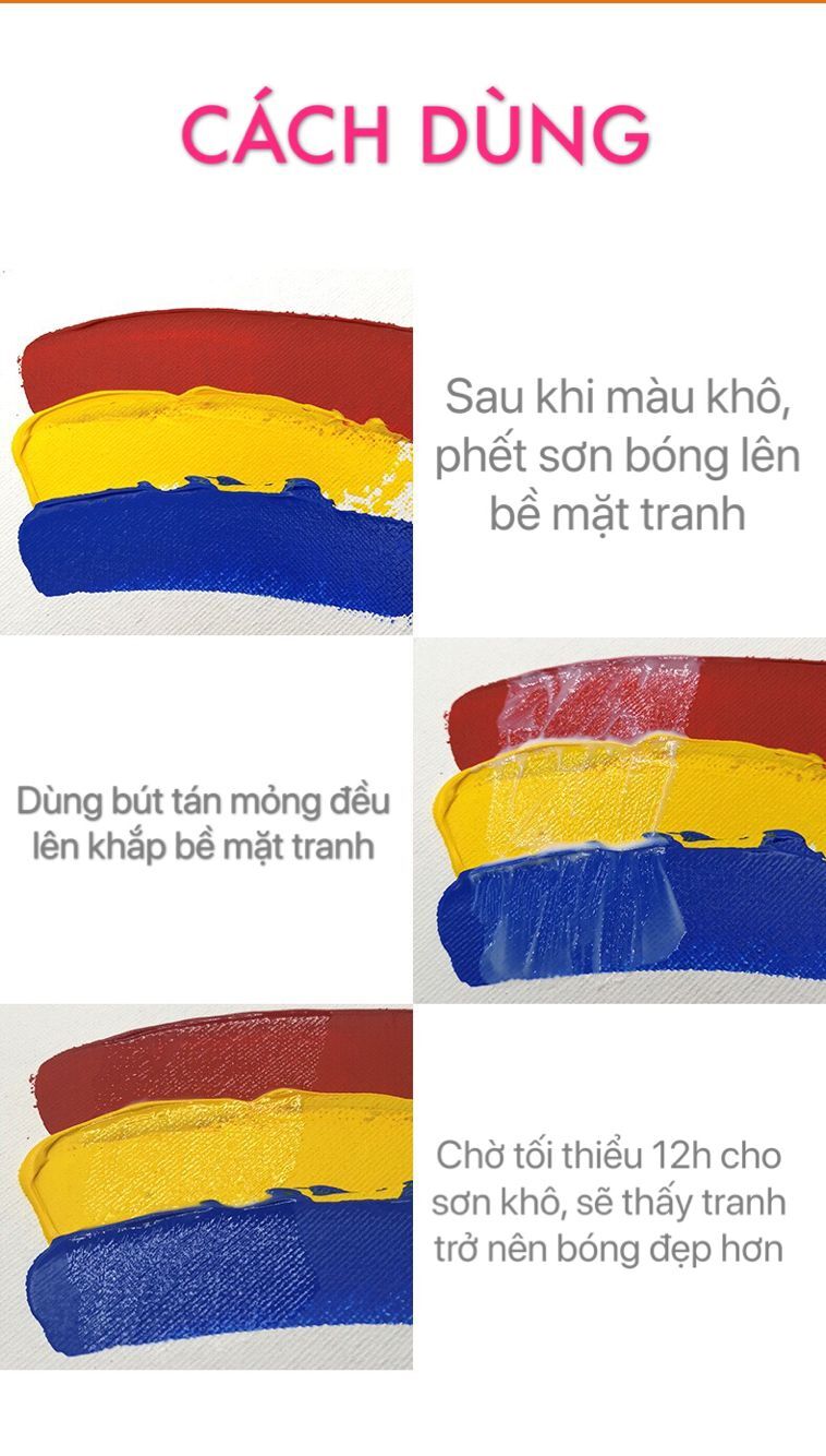 Lọ chiết 10ml sơn bóng Dung môi pha màu Acrylic medium gloss
