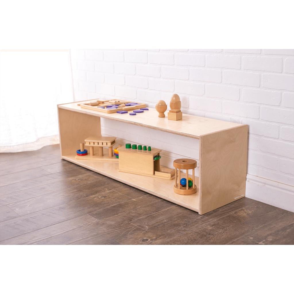 Kệ gỗ montessori Đựng Đồ Chơi Cho Bé, Đồ Dùng Trẻ Em, Bỉm Sữa,Sách Vở Chất Liệu Gỗ Thông tự nhiên