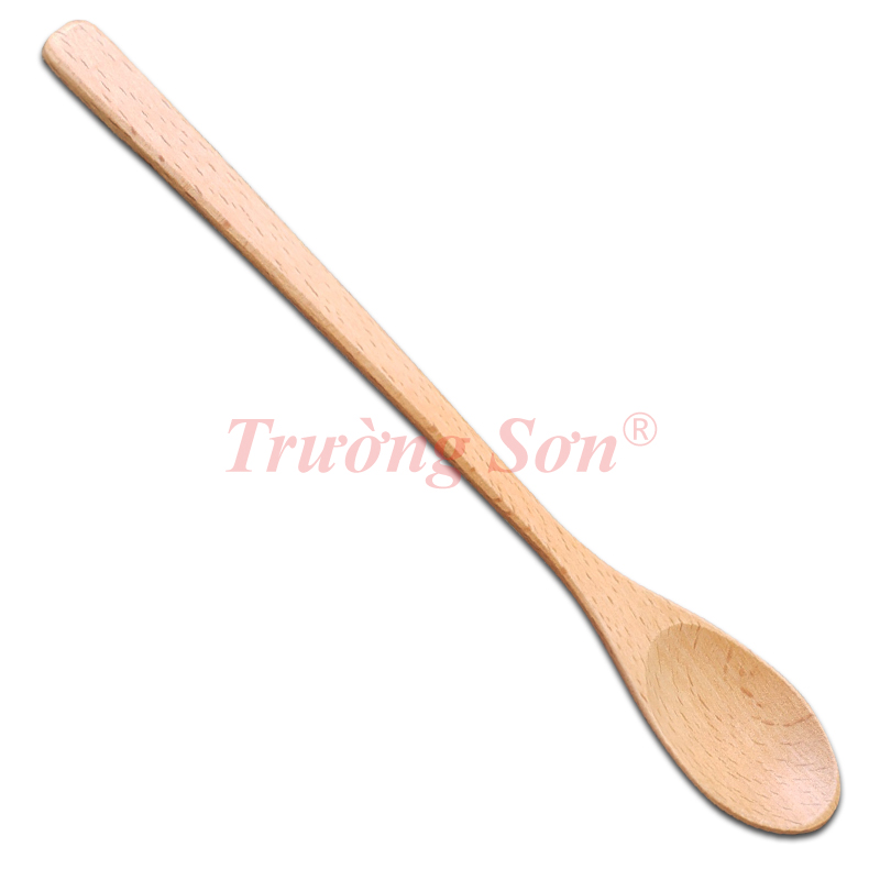 Muỗng Gỗ Beech Búp Sen Lớn Dài 20 Cm - Đồ Gỗ Nhà Bếp Thương Hiệu Trường Sơn