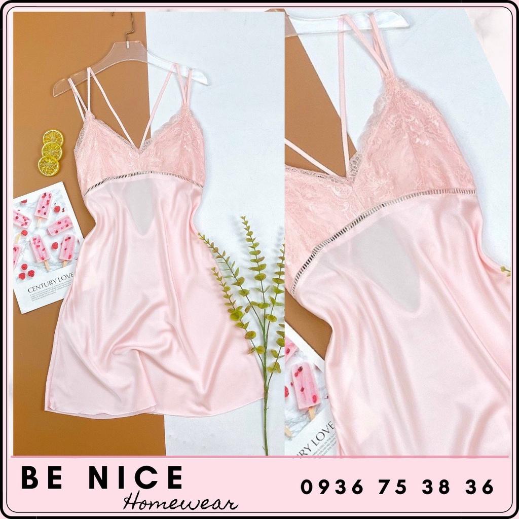 Váy lụa ngủ sexy 2 dây nhiều màu sắc, Be Nice Homewear