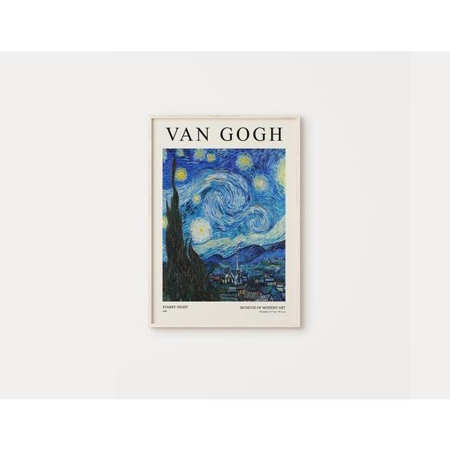 Tranh Treo Tường chủ đề Van Gogh, tranh canvas cao cấp, tặng kèm đinh treo tranh - TIỆM TRANH 91