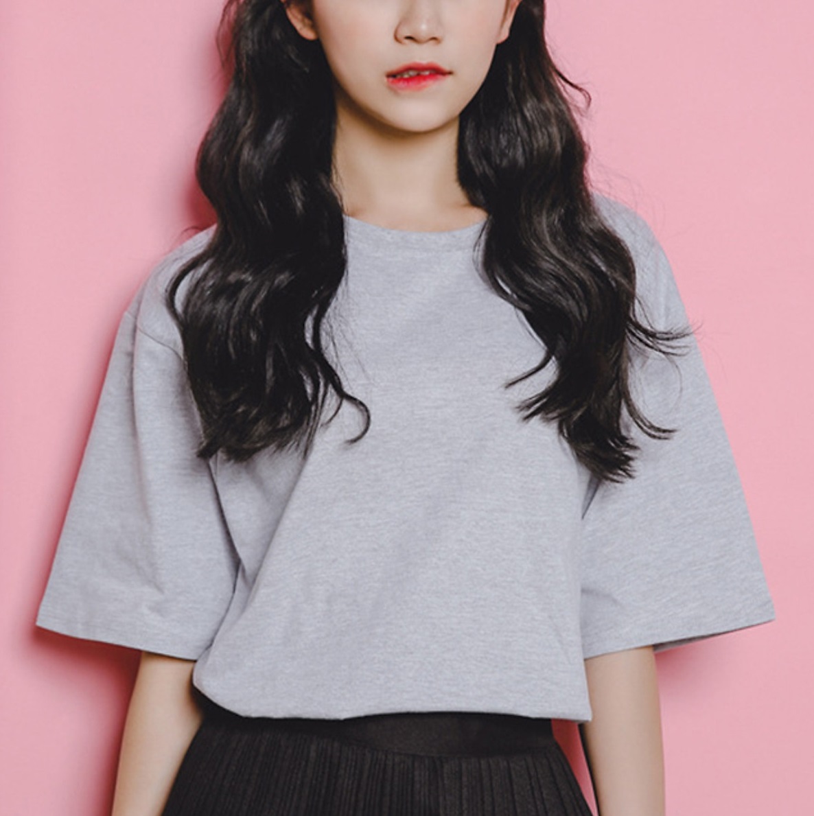 Áo thun nữ cotton cổ tròn trơn basic, phong cách tối giản nhẹ nhàng HB03