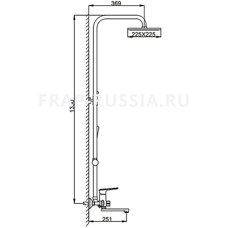 Sen cây tắm nóng lạnh phủ sứ Frap F2449 - Hàng Chính Hãng LIÊN BANG NGA