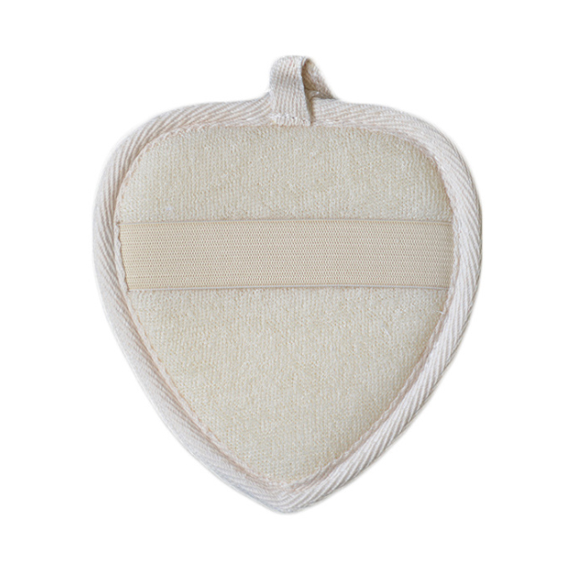 Xơ mướp rửa mặt, tắm rửa tẩy tế bào chết cho da hàng xuất Nhật hình trái tim