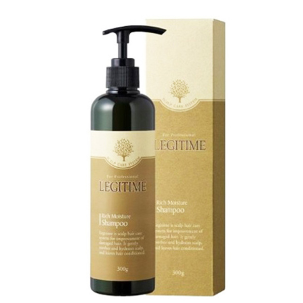 Dầu gội thảo dược Legitime Rich Moisture Shampoo sạch gàu Hàn Quốc 300ml dành cho tóc khô tặng móc khóa