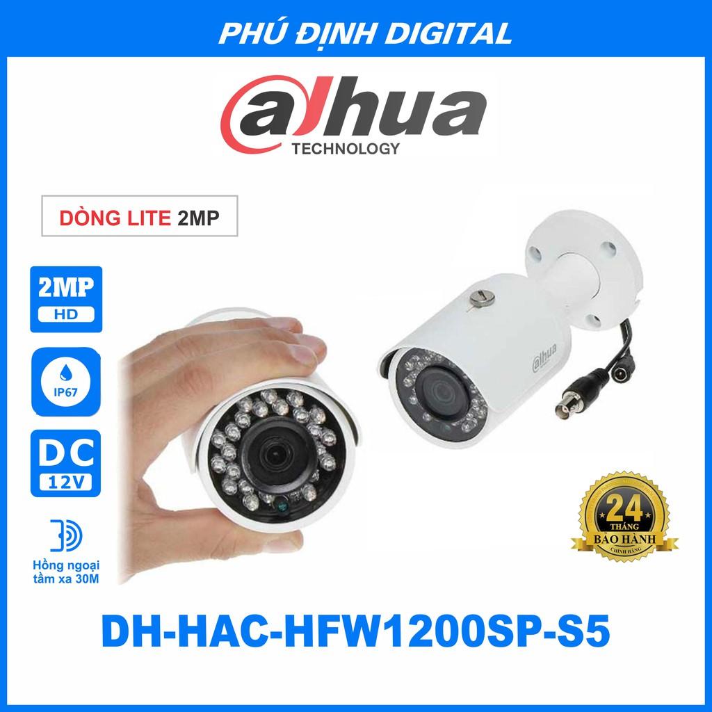 Camera HDCVI 2MP Dahua vỏ sắt mã DH-HAC-HFW1200SP-S5 - Hàng Chính Hãng