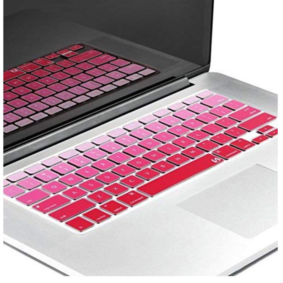 Tấm phủ bàn phím cho Macbook bằng silicon chống nước tuyệt đối màu Gradient Red