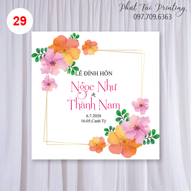 Bảng Backdrop trang trí đám cưới MS 29