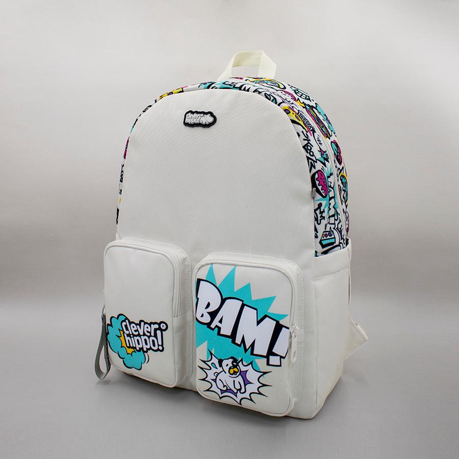Ba Lô CLEVERHIPPO Hipock Street Style BST8202/WHITE