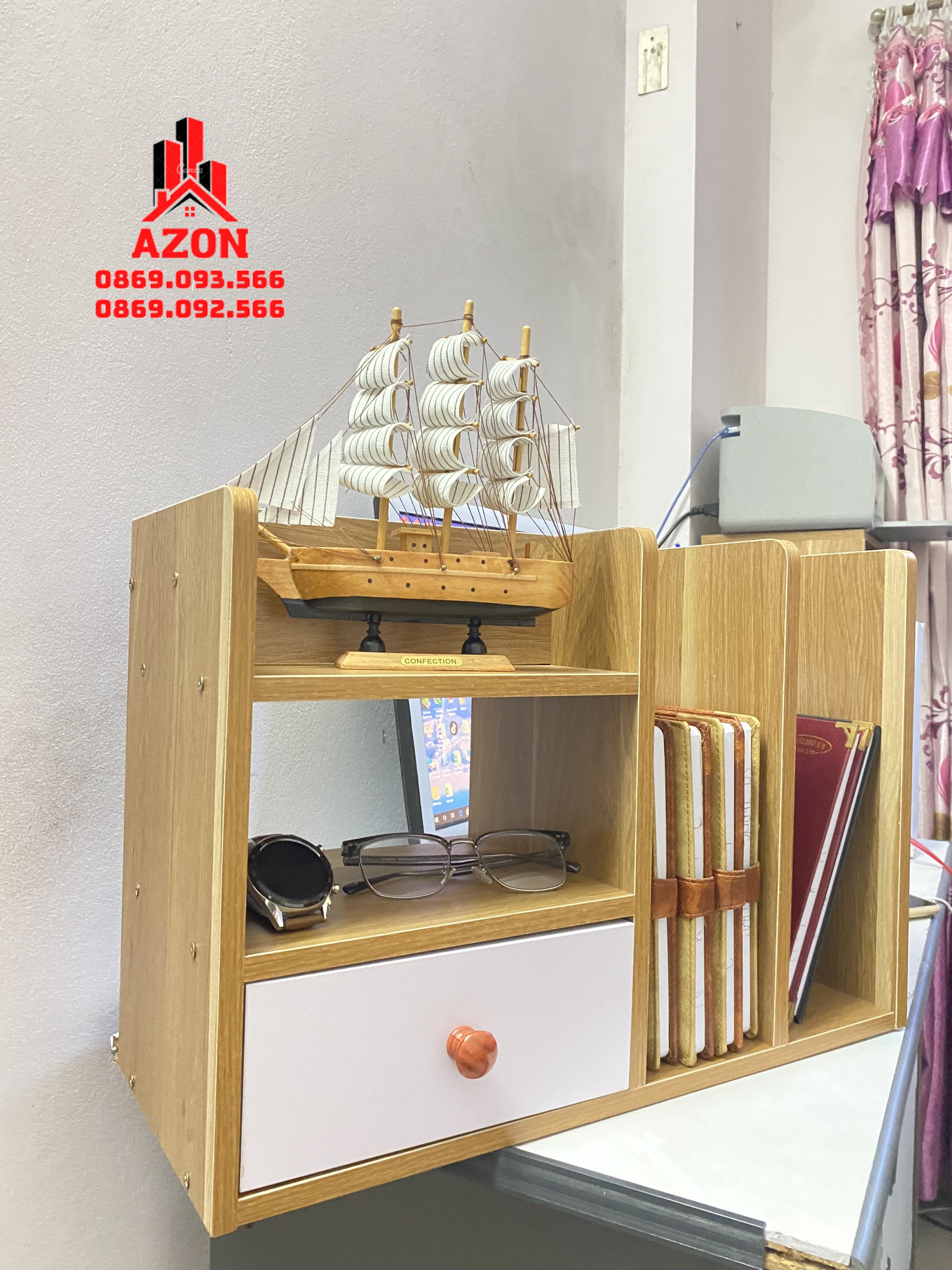 KỆ SÁCH, KỆ SÁCH ĐỂ BÀN, HỒ SƠ VÀ TÀI LIỆU VĂN PHÒNG SIZE 50x20x34cm