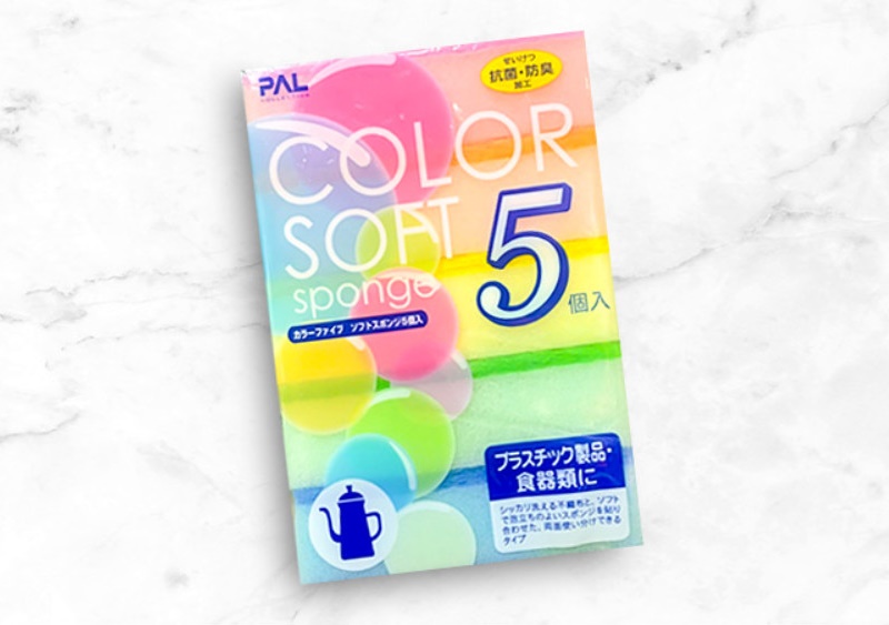 Set 05 miếng mút rửa ly, cốc Seiwa Color Soft - Hàng nội địa Nhật Bản nhập khẩu chính hãng