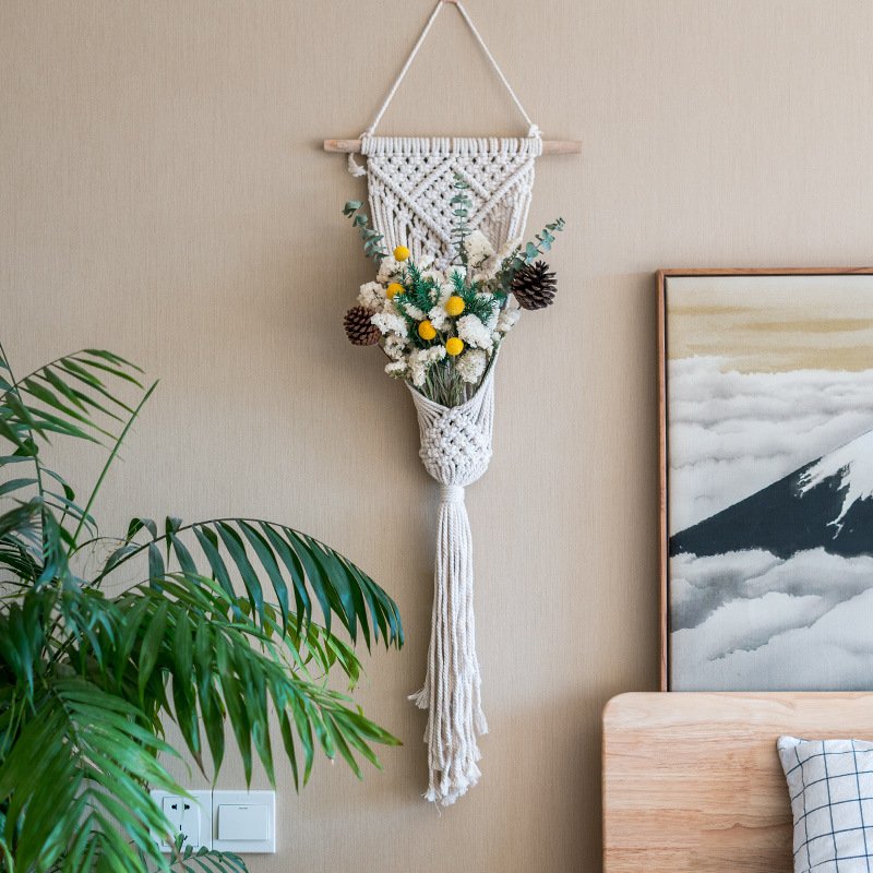 Thảm dệt Giỏ hoa Dreamcatcher vintage sang trọng