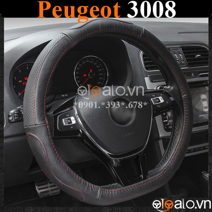 Bọc vô lăng D cut xe ô tô Peugeot 3008 volang Dcut da cao cấp - OTOALO