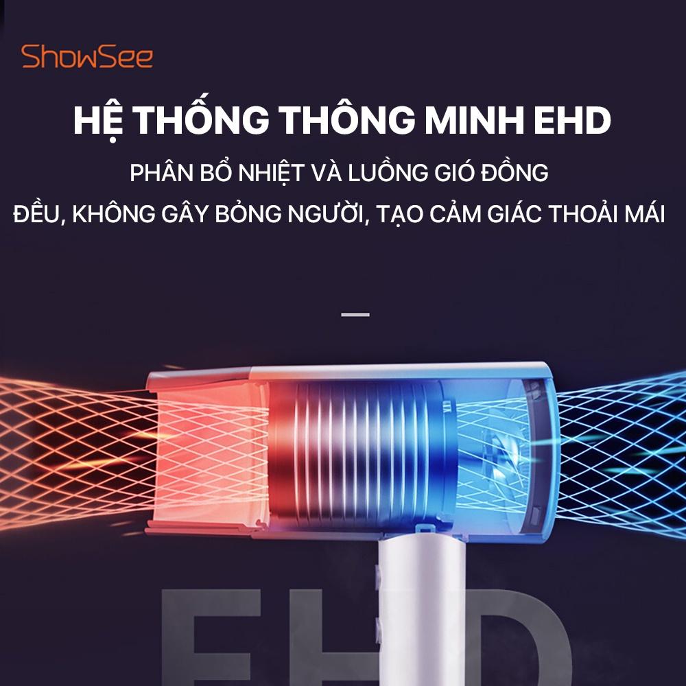 Máy sấy tóc bổ sung ion âm ShowSee A1 1800W cao cấp Chống Xù Rối Khô Tóc - Hàng chính hãng