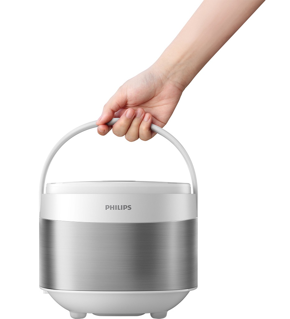 Nồi Cơm Điện Tử Mini Philips 0.85 lít HD3170/66 - Hàng Chính Hãng