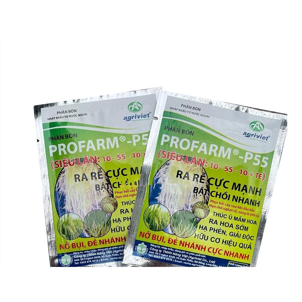 PHÂN BÓN SIÊU LÂN PROFARM-P55 10-55-10+TE GÓI 15G - GIÚP PHÂN HÓA MẦM HOA, TRỔ HOA ĐỒNG ĐỀU