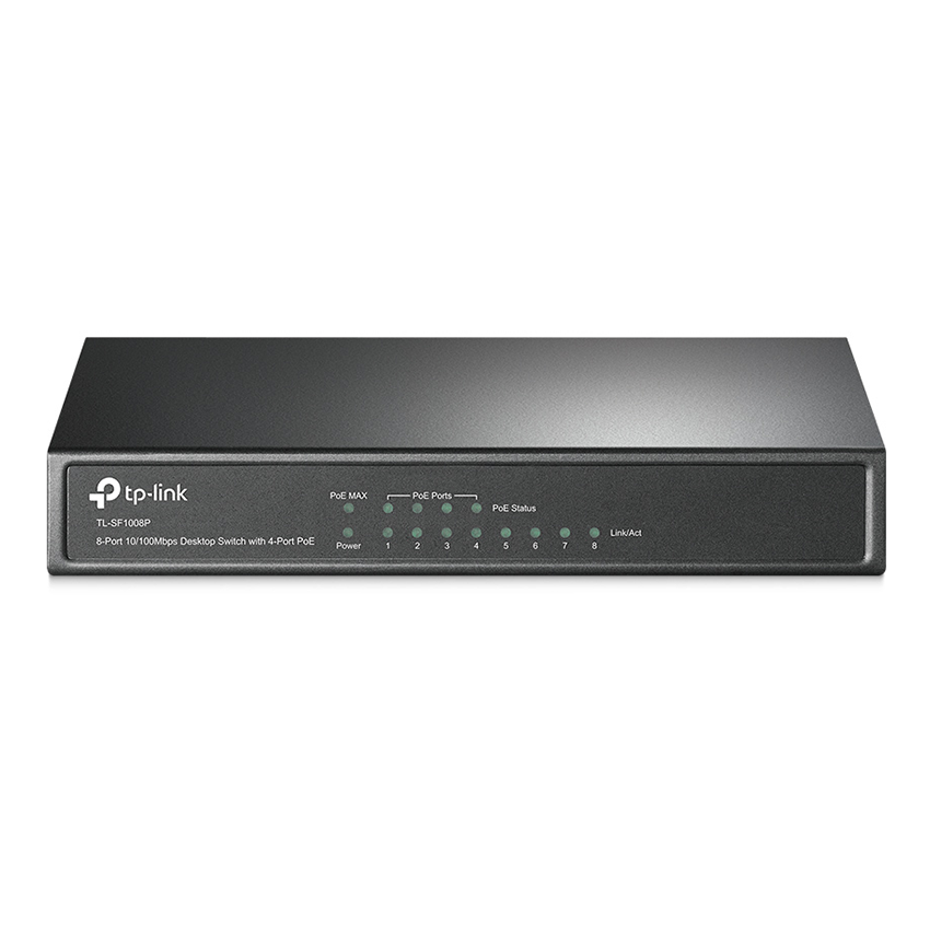 Switch Chia Mạng Để Bàn 8 cổng 10/100Mpbs với 4 cổng PoE+ Tp-link TL-SF1008P - Hàng chính hãng