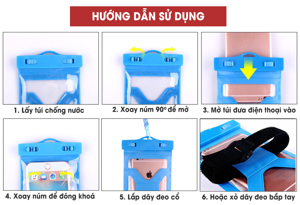 Túi đựng điện thoại chống nước hình thú, túi đựng điện thoại chống nước đạt tiêu chuẩn chống nước IPX8