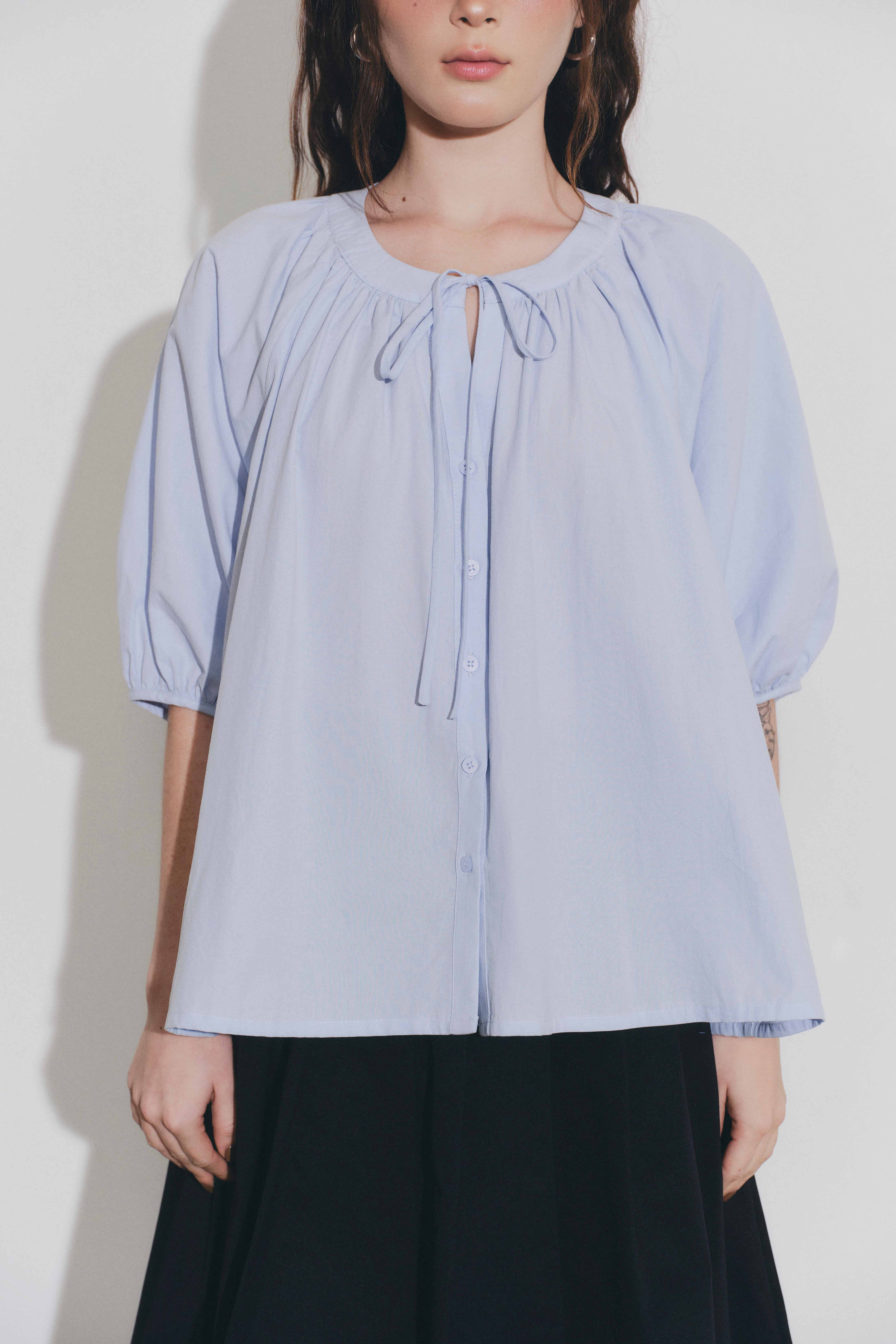 DOTTIE - Áo tay phồng rút nhún cổ - T1135