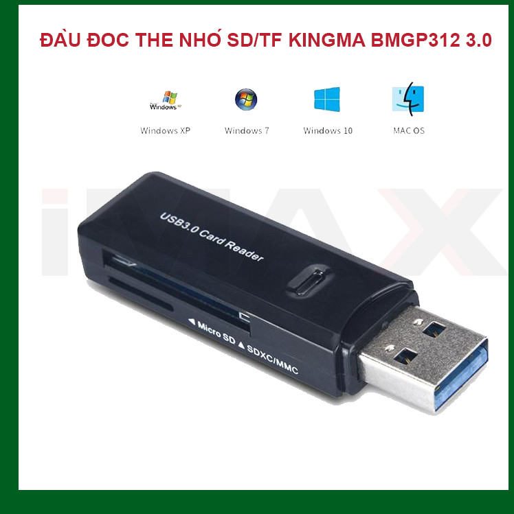 ĐẦU ĐỌC THẺ NHỚ SD/TF KINGMA BMGP312 3.0 - HÀNG CHÍNH HÃNG