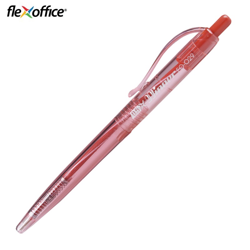 Bút bi Flexoffice FO-029 ngòi 0.5mm mực đỏ