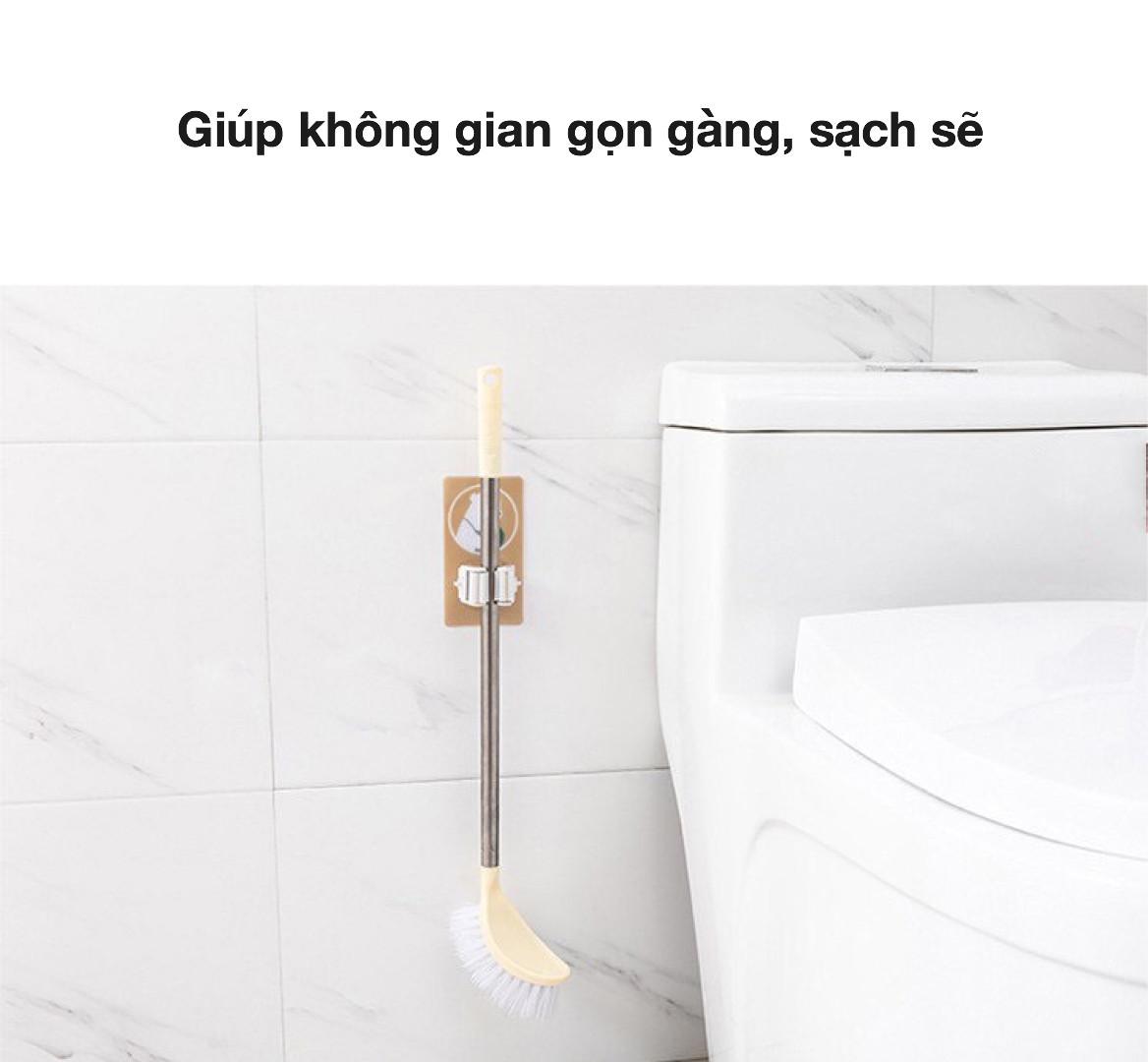 Combo 2 Móc Dán Hoạt Hình Siêu Dính Treo Cây Lau Nhà, Đồ Dùng Phòng Tắm, Nhà Bếp (Miếng Dán Dài, Màu Ngẫu Nhiên)