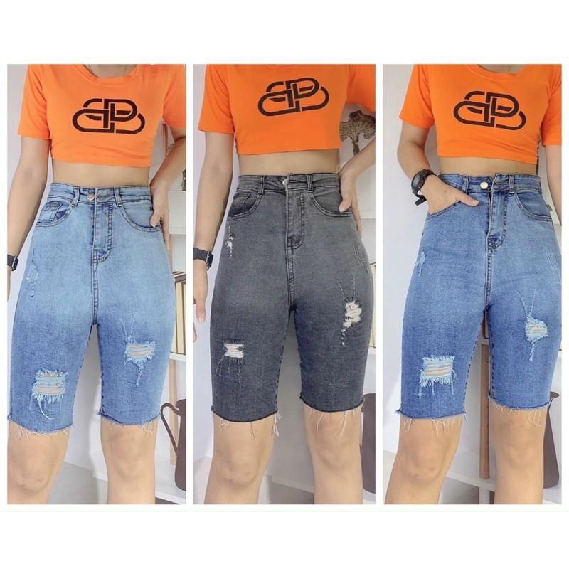 Quần jeans ngố co giãn cao cấp -T
