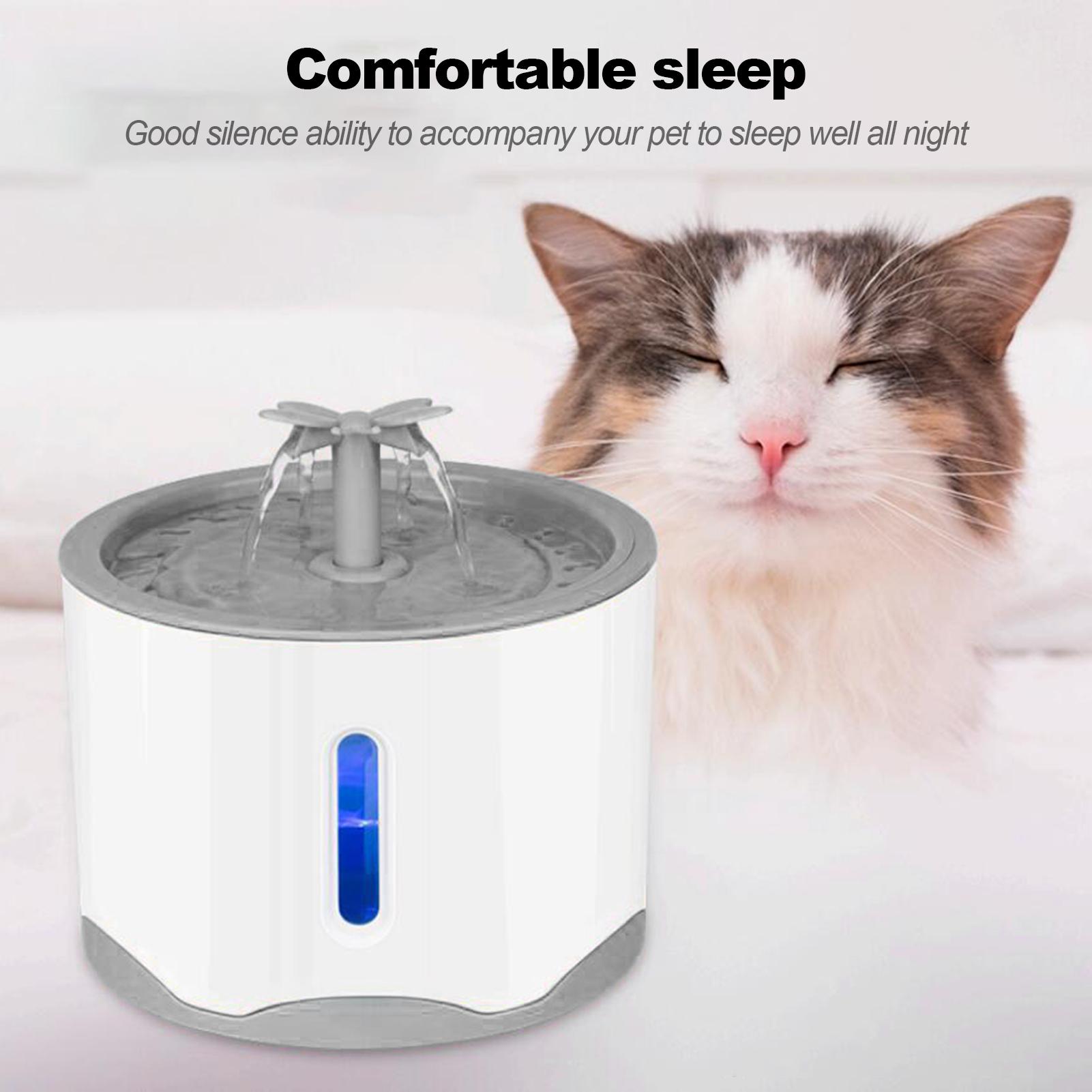 Bộ lọc nước cho mèo có đài phun nước dung tích 2.6L bằng vật liệu ABS sạc USB