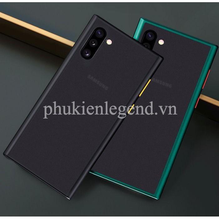 Ốp lưng trong nhám viền màu chống sốc cho SamSung Galaxy Note 10