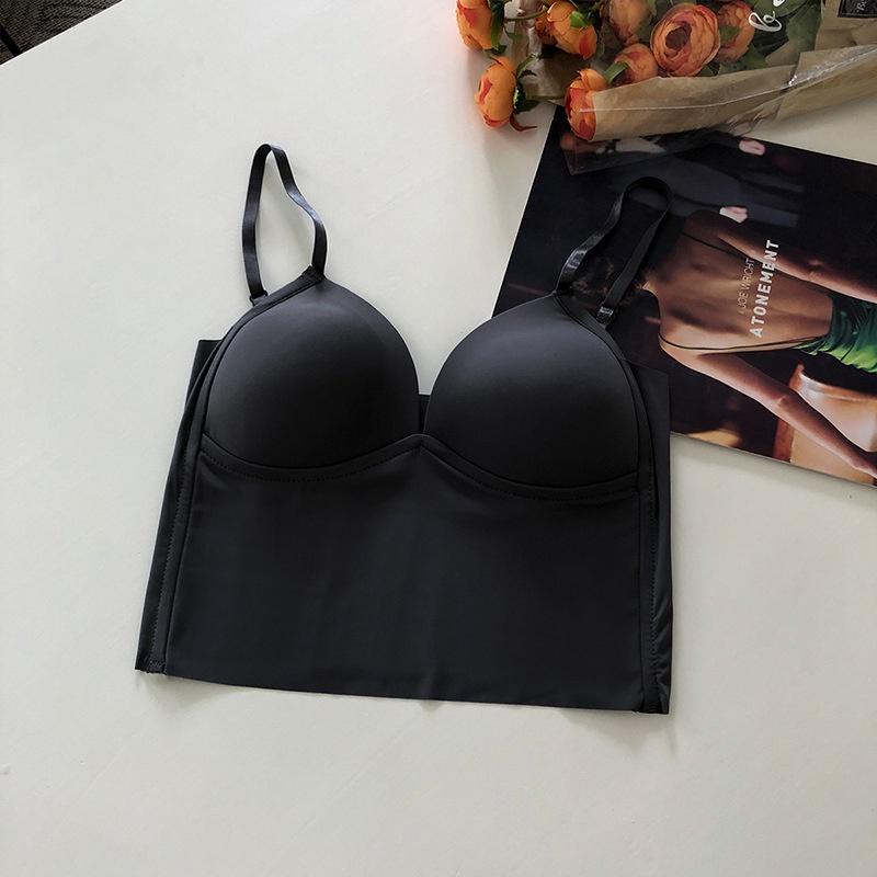 Áo 2 Dây Nữ Su Cup Cổ Chữ V Sâu Gợi Cảm Đệm Ngực Dáng Ôm 2D18