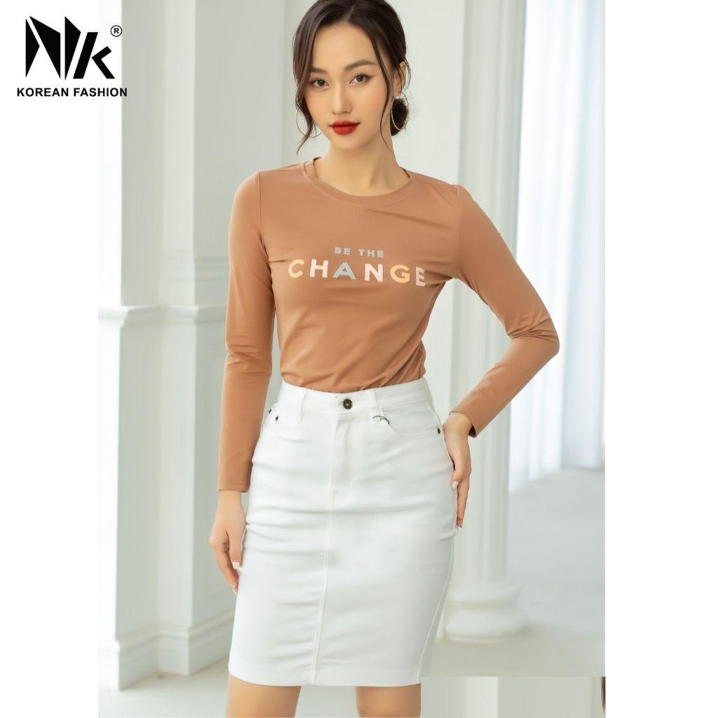Chân Váy Thiết Kế Công Sở NK FASHION Dáng Ôm Cạp Cúc Basic, Vải Jeans Nhập Hàn Mềm Mịn, Cao Cấp NKFCV2101007