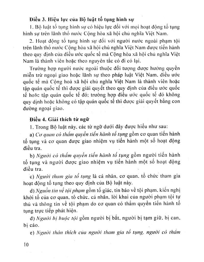 Bộ Luật Tố Tụng Hình Sự Của Nước Cộng Hoà Xã Hội Chủ Nghĩa Việt Nam (2016)
